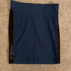 Forever 21 jeweled body con mini skirt
